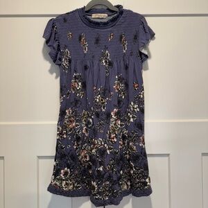 Rewind Floral Purple Kids Dress Size Large